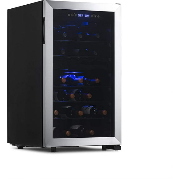 Restored Newair NWC043SS00-RB Freestanding Dual Zone Wine Fridge, 43 Bottles, Stainless Steel (Refurbished)