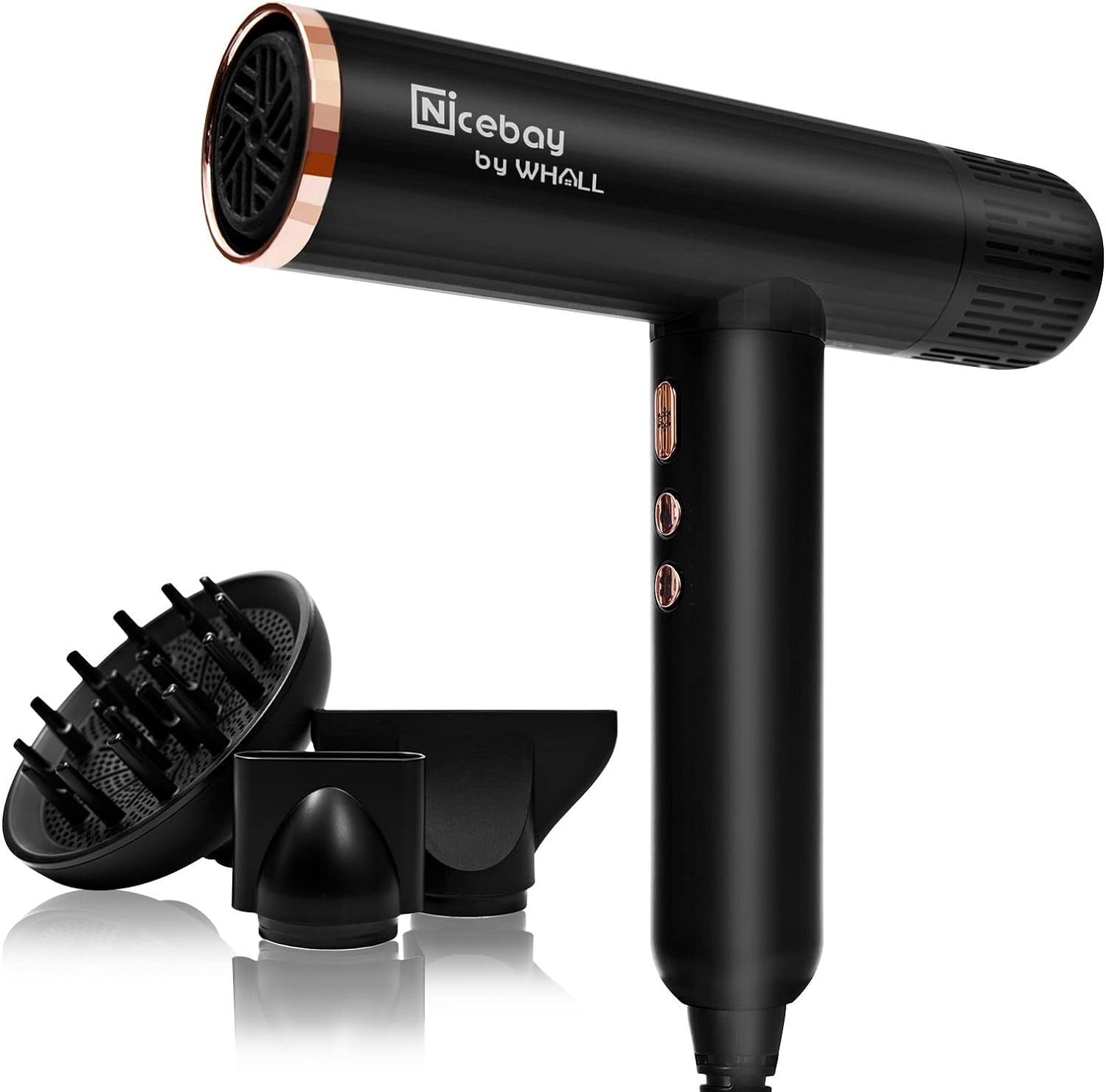 Restored Nicebay DW9041 Ionic Hair Dryer, Professional Blow Dryer with