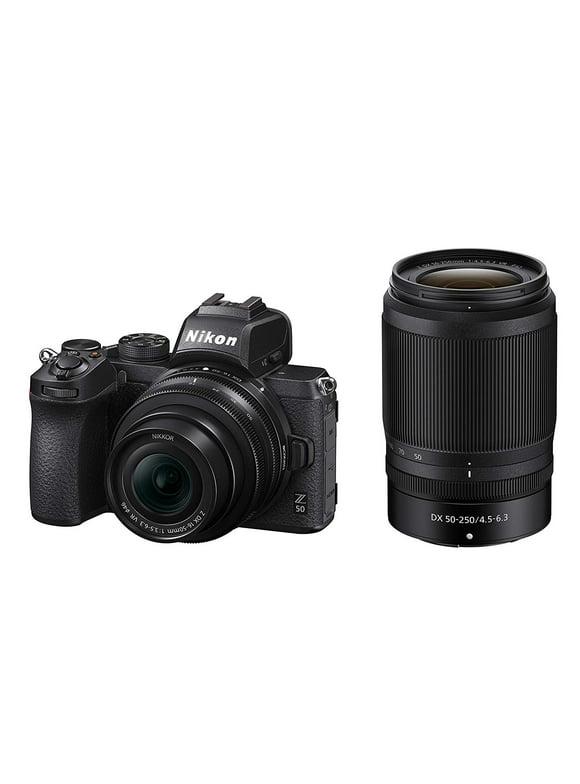 Restored Nikon Z 50 Camera with NIKKOR Z DX 16-50mm f/3.5-6.3 & Z DX 50-250mm f/4.5-6.3 VR Lens (Refurbished)