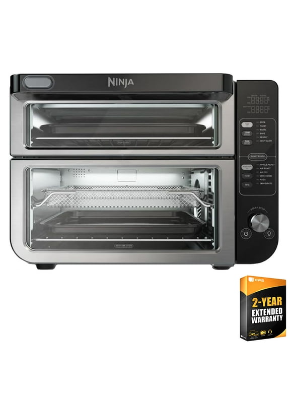 Restored Ninja 12-in-1 Double Oven with FlexDoor Bundle with 2 Year Enhanced Protection Pack (Refurbished)