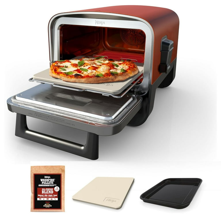 Ninja Outdoor Woodfired Cooker, 8-in-1 Electric Programmable Pizza