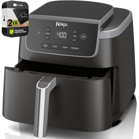 Ninja AF141 Air Fryer Pro 4in1 5QT Air Crisp Technology Nonstick Basket , Bundle with 2 year CPS Enhanced Protection Pack