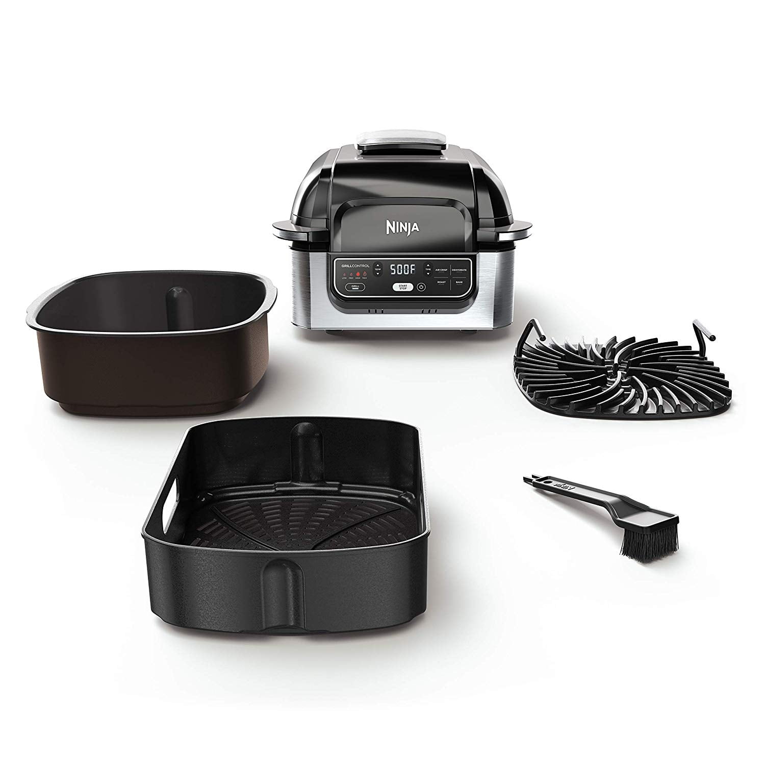 Restored Ninja AG301 Foodi 5in1 Indoor Grill with 4Quart Air Fryer