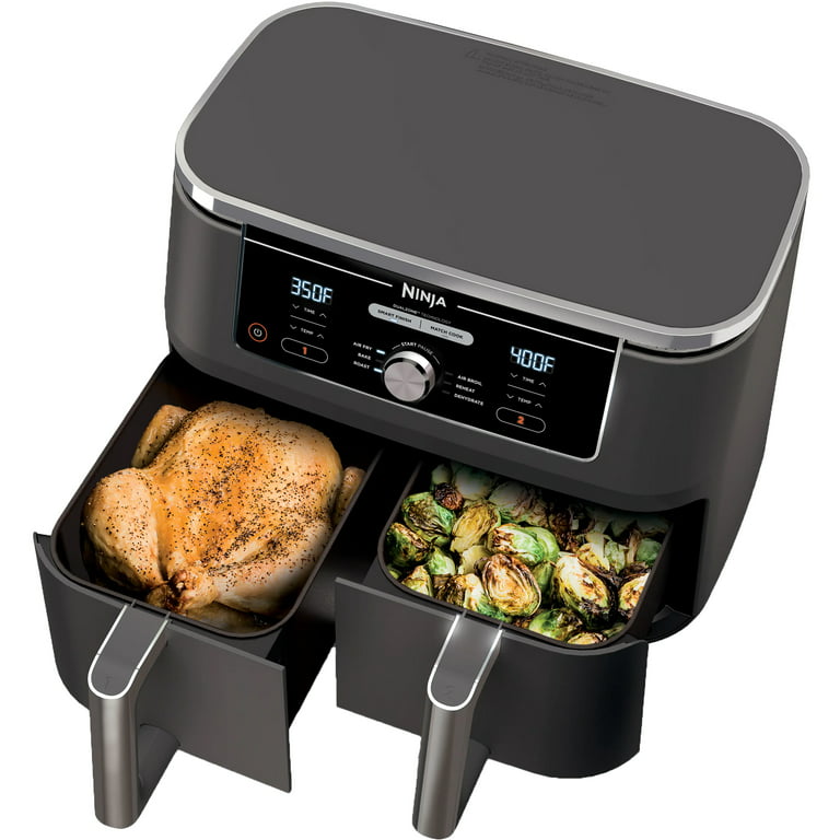 Kitchen HQ 10-in-1 288oz Dual Air Fryer with Kebabs Refurbished Green