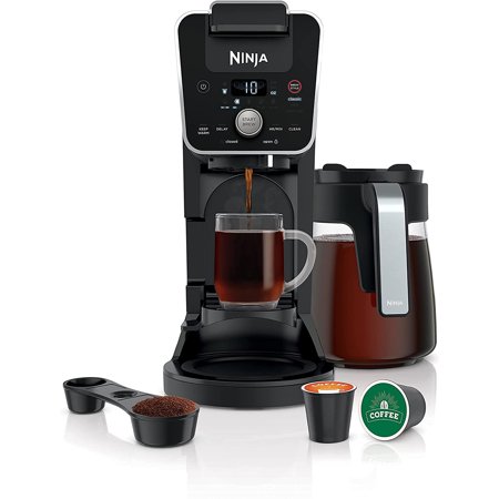 Restored Ninja DualBrew 12-Cup Drip, Single-Serve Coffee Maker Factory (Refurbished)