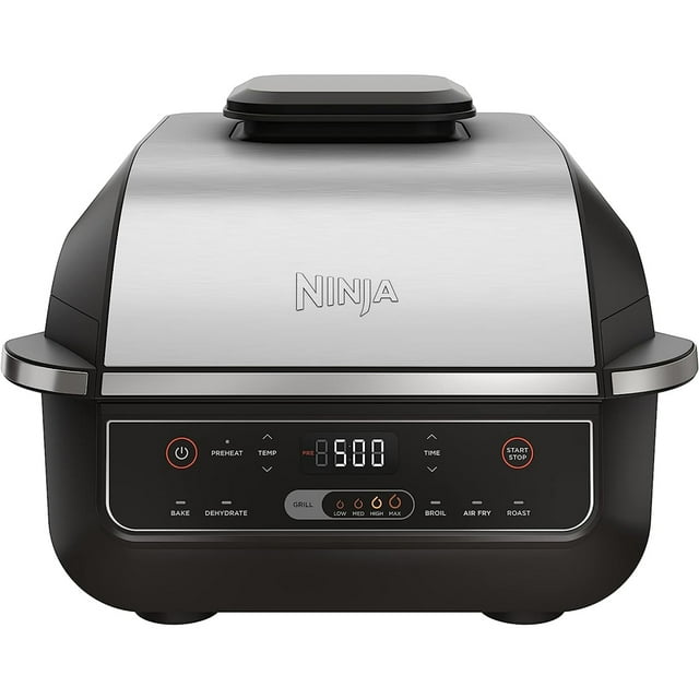 Restored Ninja EG201 Foodi 6in1 Indoor Grill and 4Quart Air Fryer