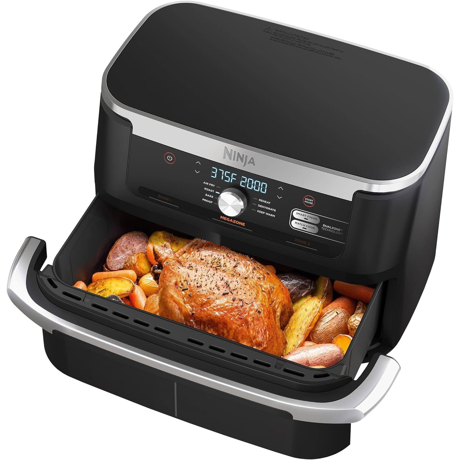 Restored Ninja Foodi 7 in 1 DualZone FlexBasket Air Fryer with 11 qt MegaZone Refurbished Walmart