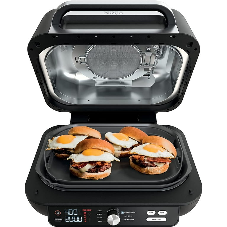 Restored Ninja IG601 Foodi XL 7 in 1 Indoor Grill Combo use Opened or Closed Air Fry Dehydrate More Pro Power Grate Flat Top Griddle Crisper
