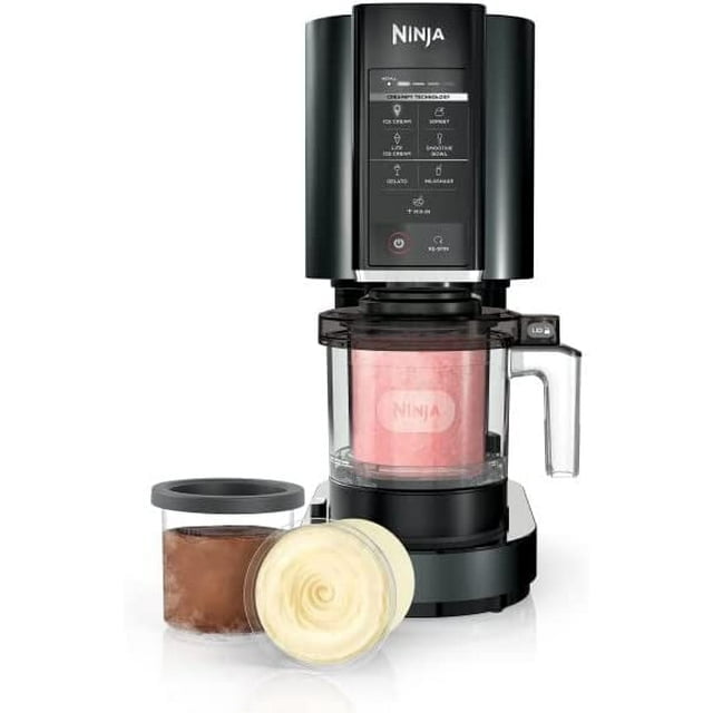 Restored Ninja NC301 CREAMi Ice Cream Maker, for Gelato, Mix-ins, Milkshakes, Sorbet, Smoothie Bowls & More - Black (Refurbished)