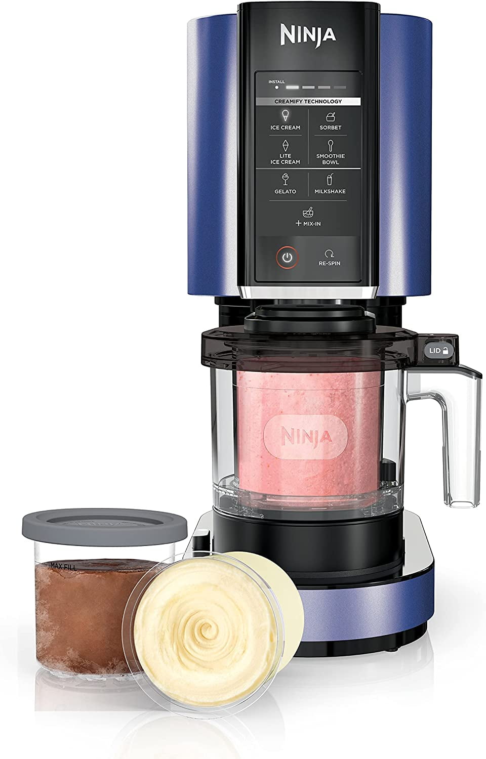 Ninja CN301CO CREAMi Ice Cream Maker, for Gelato, Mix-ins, Milkshakes,  Sorbet, Smoothie Bowls & More, 7 One-Touch Programs, with (3) Pint  Containers 