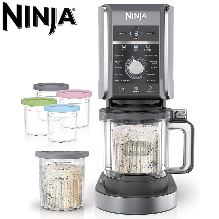 Ninja NC501 CREAMi Deluxe 11-in-1 XL Ice Cream Maker, Bundle with