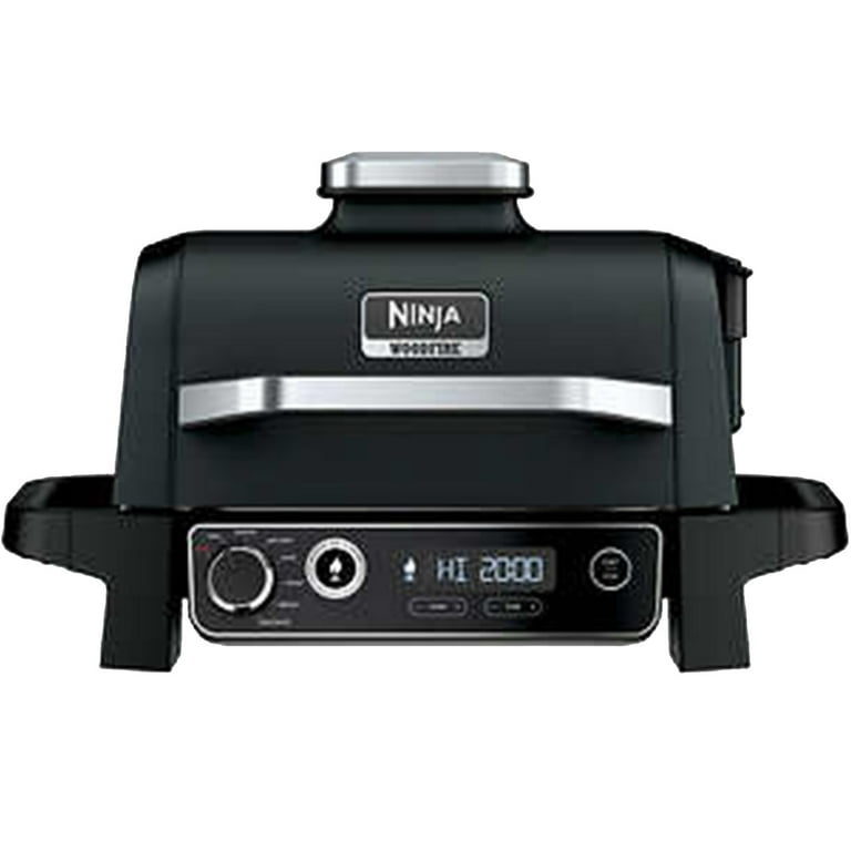 Restored Ninja OG701 Woodfire Outdoor Grill & Smoker 7-in-1 Master Grill BBQ  Smoker and Air Fryer with Woodfire Technology (Refurbished) 