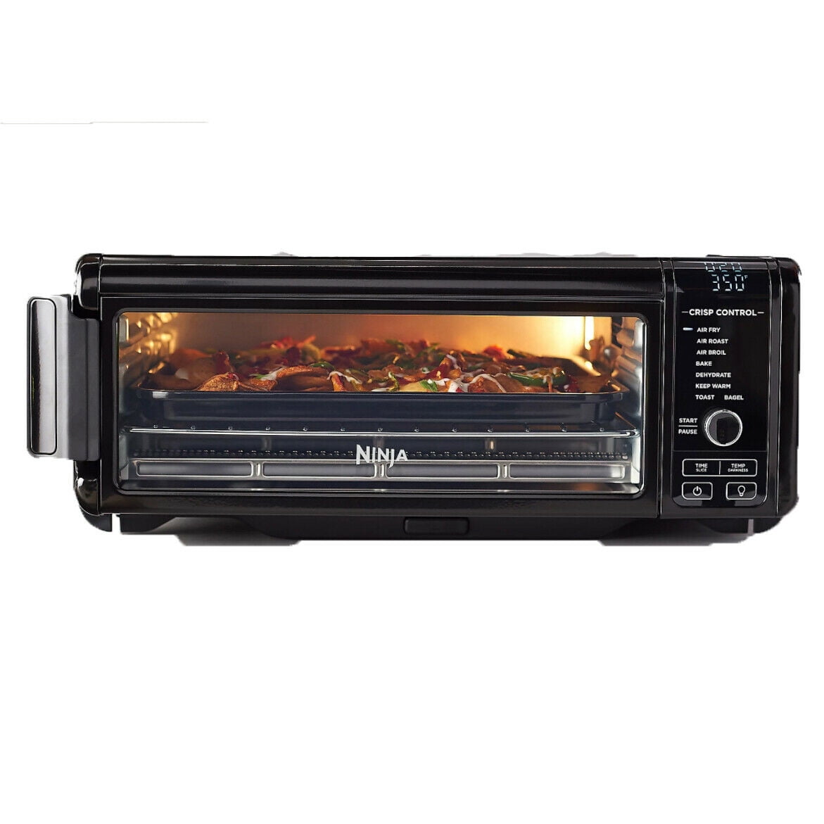 Ninja SP101 Foodi 8-in-1 Air Fry Large Toaster Oven Flip-Away for Storage  Dehydrate Keep Warm 1800w XL Capacity (Renewed) Piano shiny BLACK