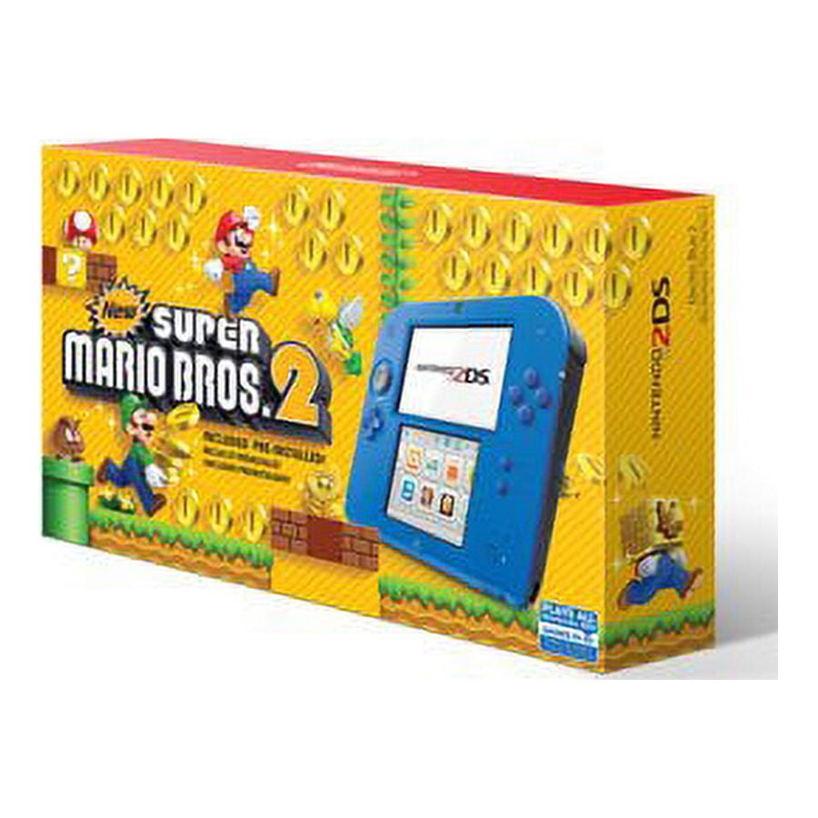 Restored Nintendo 2DS - Electric Blue 2 with New Super Mario