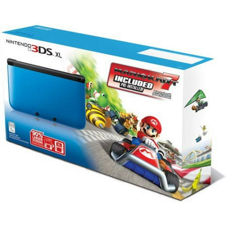 Nintendo Handheld Pre-Installed 3DS 7 Mariokart (Refurbished) Blue W/ Restored Console XL