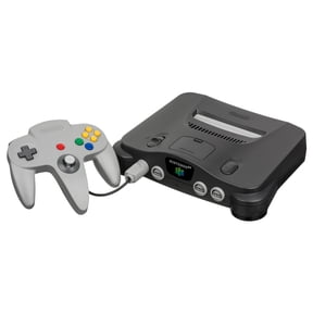 Restored Nintendo, 64 Video Game Console, Mario Character, Black, 1 Controller