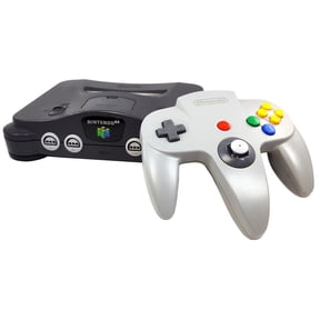 Restored Nintendo 64 N64 Game Console with Red Expansion Pak and Controller