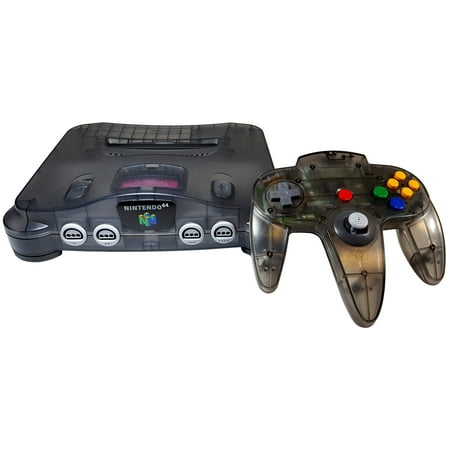Restored Nintendo 64 System Video Game Console Smoke Gray with Red Expansion Pak N64 (Refurbished)