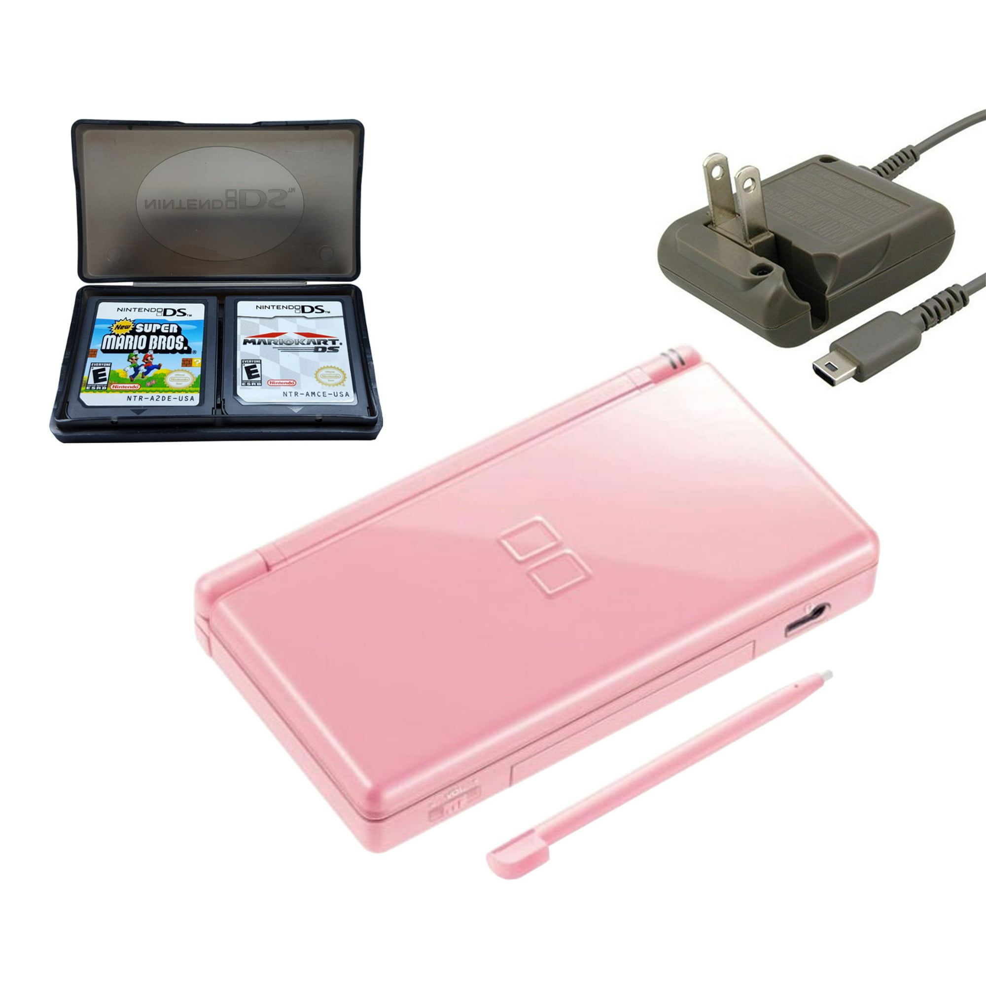 Restored Nintendo DS Lite Coral Pink Super Mario Bros and Mario Kart Games (Refurbished) - Walmart.com