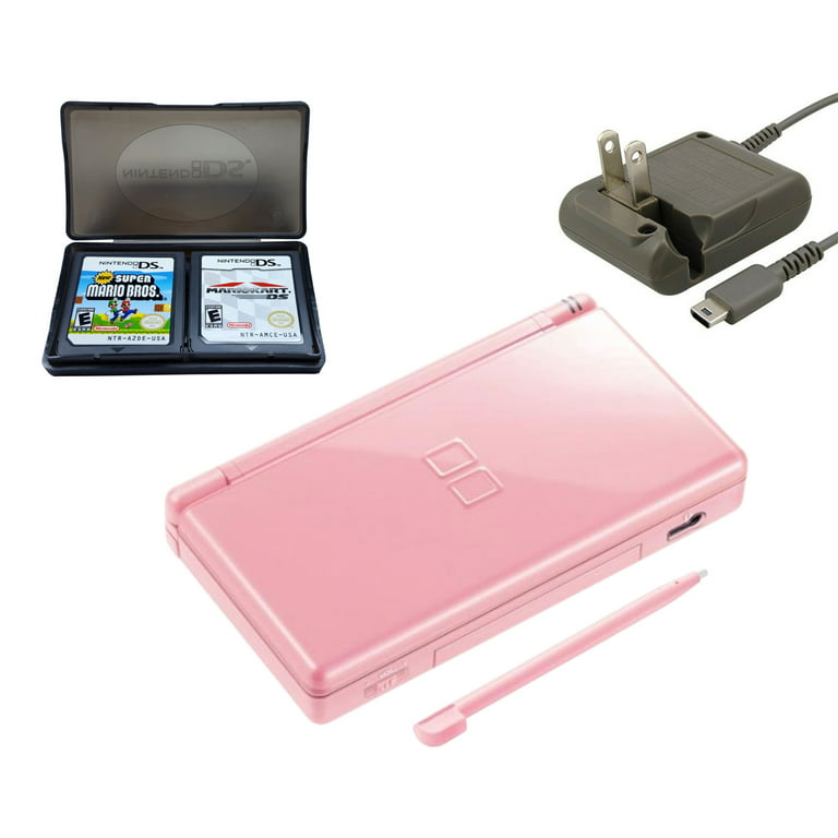 Restored Nintendo DS Lite Coral Pink with Super Mario Bros