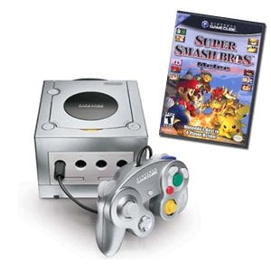 Restored Nintendo GameCube Console Black with Super Smash Bros. Melee Game (Refurbished)