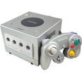 thumbnail image 1 of Restored Nintendo Gamecube Game Console Platinum with Controller and Cables (Refurbished), 1 of 4