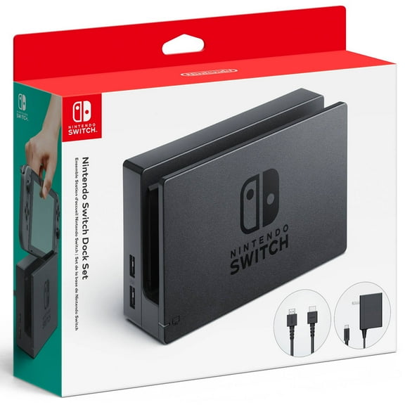 Restored Nintendo HACACASAA Switch Dock Set, Black (Refurbished)