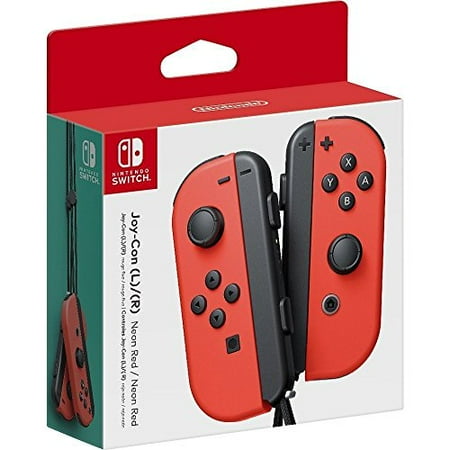 Restored Nintendo HACAJABAA Switch Joy-Con (L/R)-Neon Red (Refurbished)