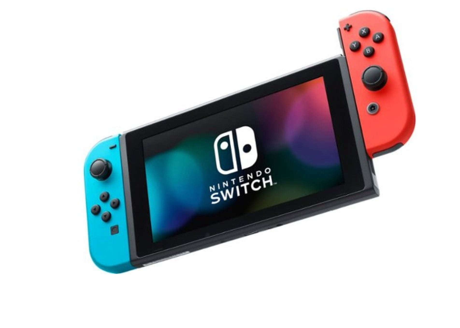 Restored Nintendo HADSKABAH Switch with Neon Blue and Neon Red JoyCon  (Refurbished)