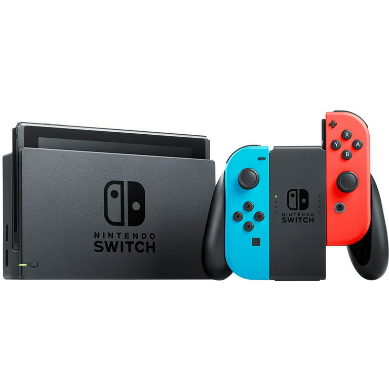Restored Nintendo HADSKABLD Switch Neon Blue/Neon Red Joy-Con 32GB