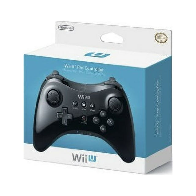 Restored Nintendo OEM Pro Controller Black For Wii U Gamepad