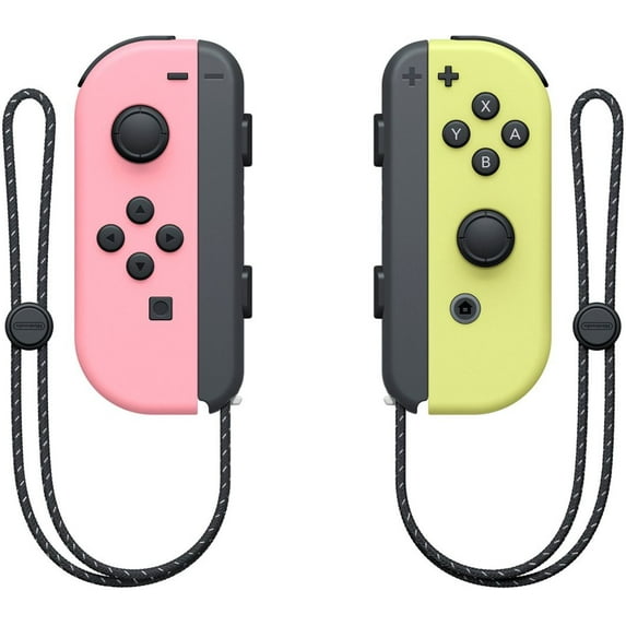 Restored Nintendo Joy-Con Left & Right Wireless Controllers for PlayStation, Pink & Yellow, Nintendo Switch, 1