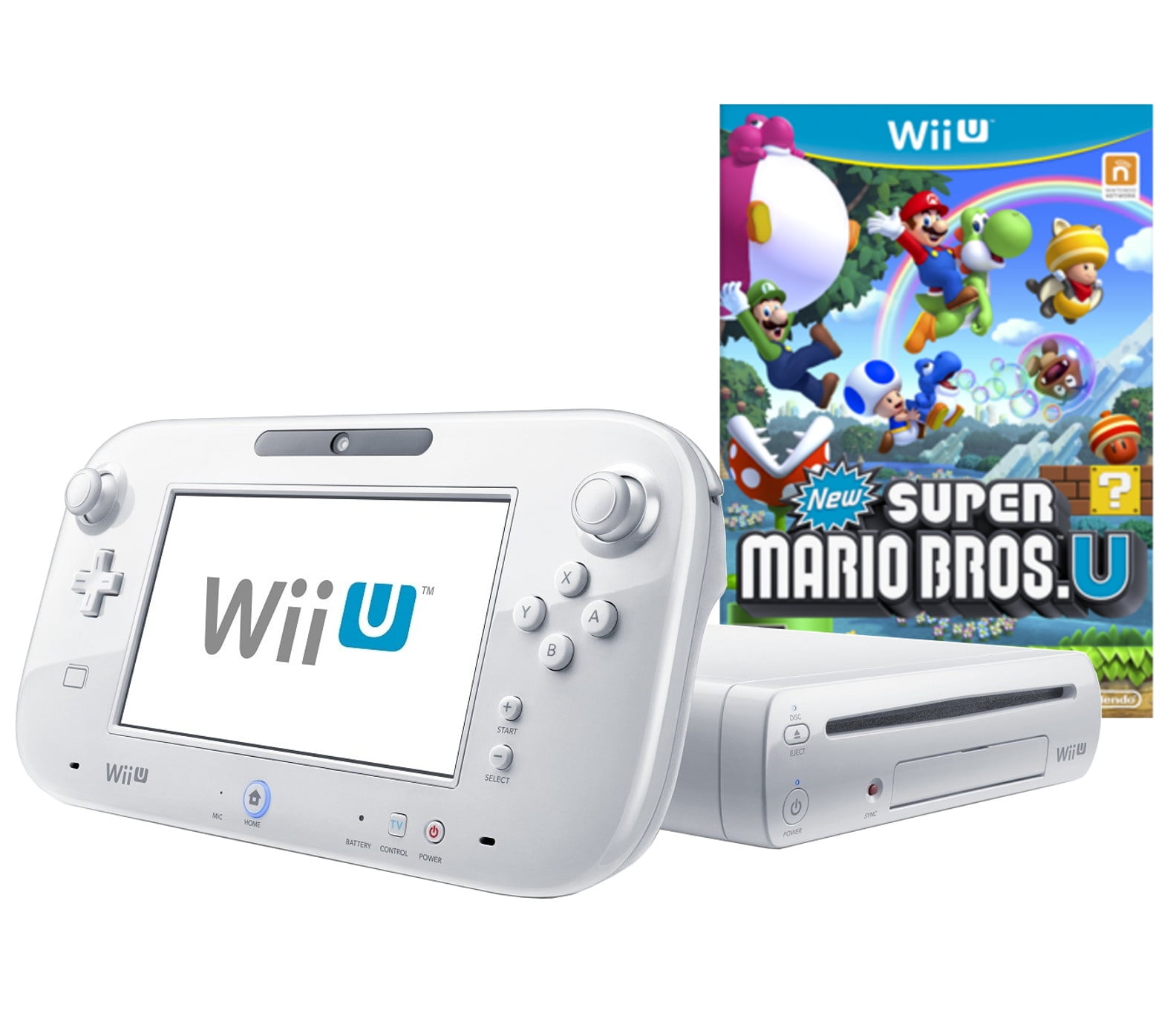 Restored Nintendo Wii U WiiU 8GB Console with New Super Mario Bros. U Game  (Refurbished) 