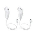 thumbnail image 1 of Restored Nunchuck Controller White 2 Pack For Wii (Refurbished), 1 of 6