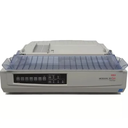 Restored OKI Data Microline 321 Dot Matrix Impact Printer - Monochrome, 435 CPS, Parallel/USB Connectivity, Continuous Form Printing, Heavy-Duty Business Printer (62415501)