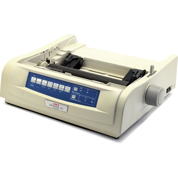Restored OKI Microline 420 Parallel 9-Pin Dot Matrix Printer High-Speed Industrial Impact Printing P/N D22900A