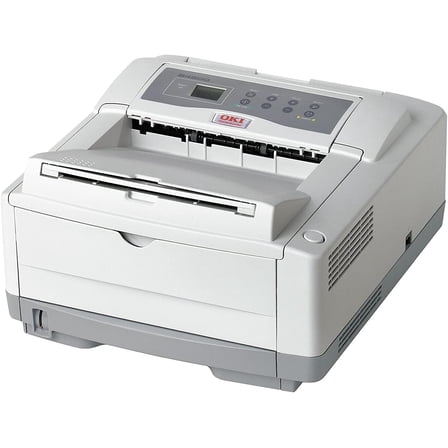 Restored Oki B4600 Mono LED Printer, White (62446501) – High-Speed Monochrome, Network Ready, Reliable Office Printer