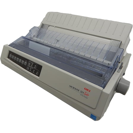 Restored Oki data Microline ML321 Turbo 9-Pin Dot Matrix Printer – 435 CPS, Wide Carriage, Parallel Interface P/N: 62411701