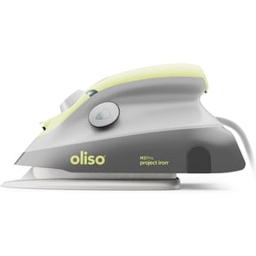 oliso M3Pro Project Steam Iron with Solemate - for Sewing, Quilting, Crafting, and Travel | 1000 Watt Ceramic Soleplate Steam Iron | Aqua