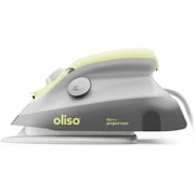 oliso M3Pro Project Steam Iron with Solemate - for Sewing, Quilting, Crafting, and Travel | 1000 Watt Ceramic Soleplate Steam Iron | Aqua