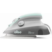 oliso M3Pro Project Steam Iron with Solemate - for Sewing, Quilting, Crafting, and Travel | 1000 Watt Ceramic Soleplate Steam Iron | Pistachio