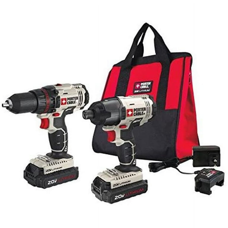 Restored PORTER CABLE 20V MAX Cordless Drill Combo Kit and Impact Driver 2 Tool PCCK604L2 Refurbished Walmart