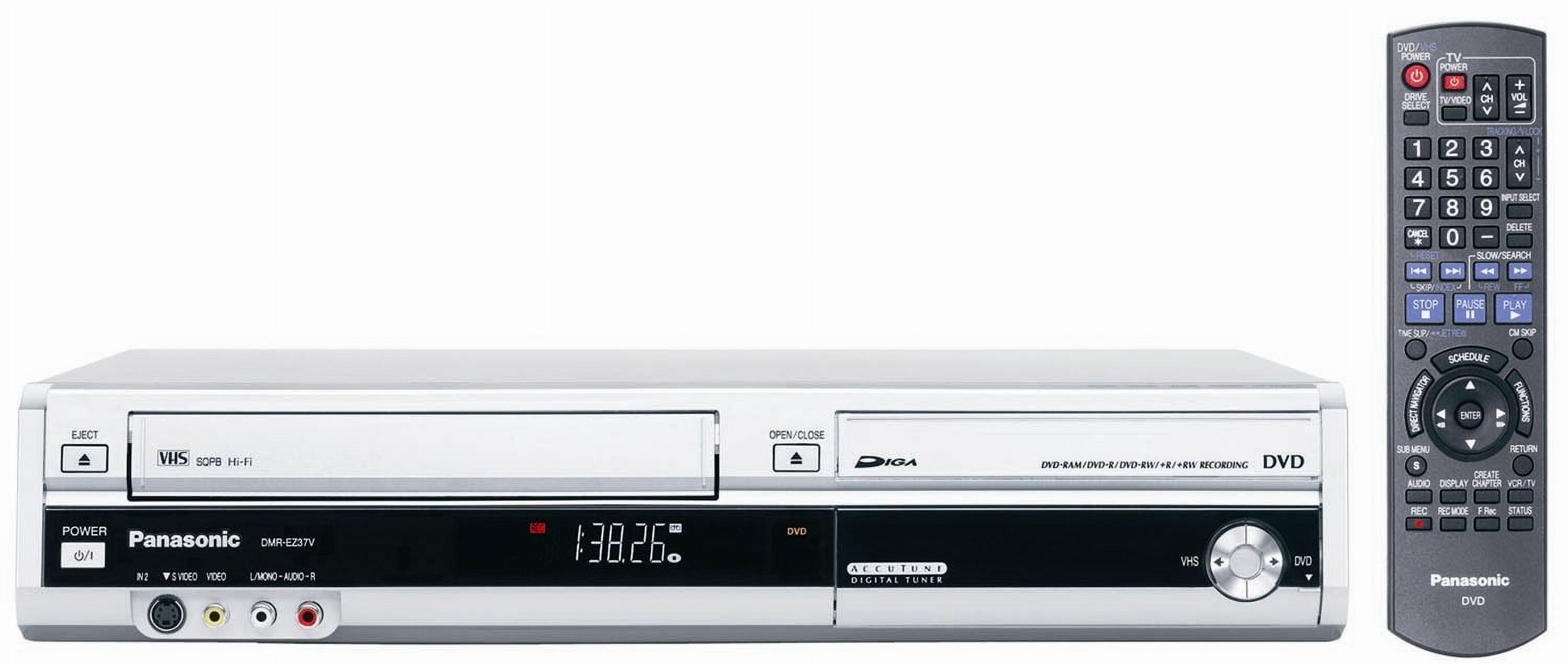 Restored Panasonic DMR-EZ37V DVD/VCR Combo Recorder - w/ Original ...