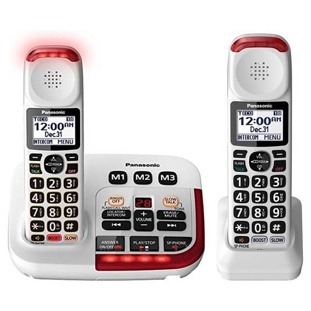 Restored Panasonic KXTGM420W Plus (1) KXTGMA44W 2 Handset Amplified