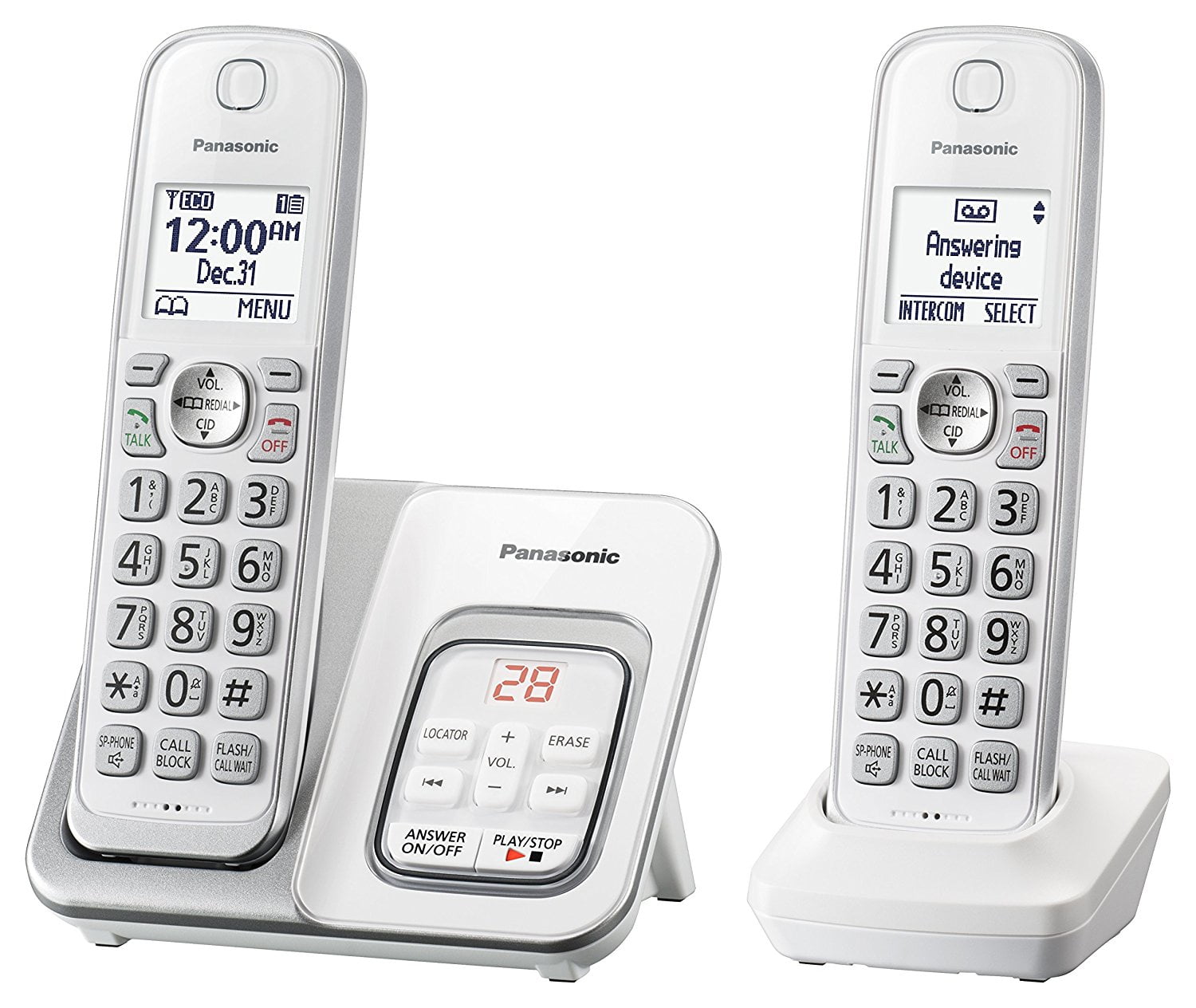 2-Handset Corded/Cordless System with Answering Machine