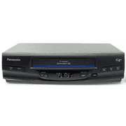 Restored Panasonic PV-V4020 4-Head VCR w/ Original Remote, Manual, A/V Cables, HDMI Converter