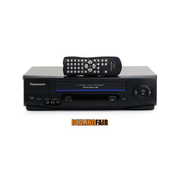 Restored Panasonic PV-V4521 4-Head Hi-Fi VCR w/ Original Remote, Manual, A/V Cables, & HDMI Converter (Good) (Refurbished)