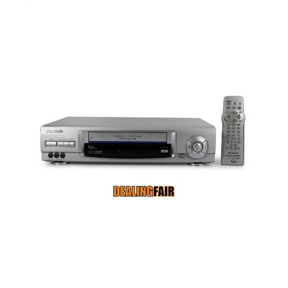 Restored Panasonic PV-V4621 4-Head Hi-Fi VCR w/ Original Remote, Manual, A/V Cables, & HDMI Converter