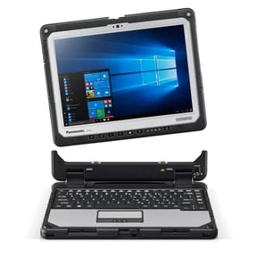Restored Panasonic Toughbook CF-33, Rugged 2-in-1 Laptop, 12" QHD Multi-Touch, Core i5-6300U 2.40GHz, 16GB, 256GB, 4G LTE, Backlit Keyboard, Webcam, Rear Cam, Win10 Pro