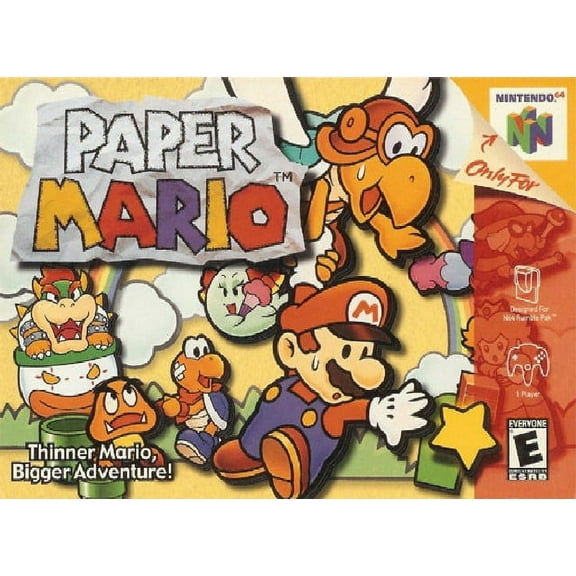 Restored Paper Mario (Nintendo 64, 2001) (Refurbished)
